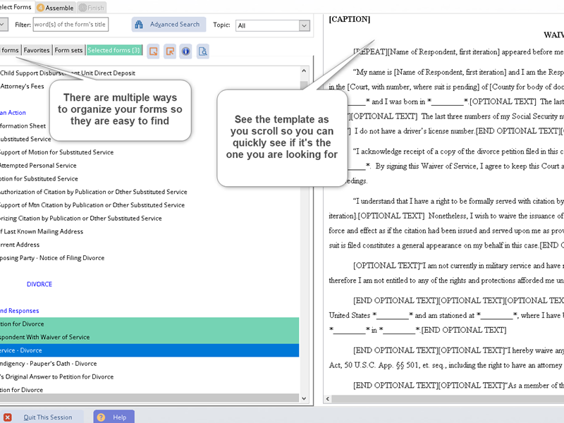 2. Select Forms