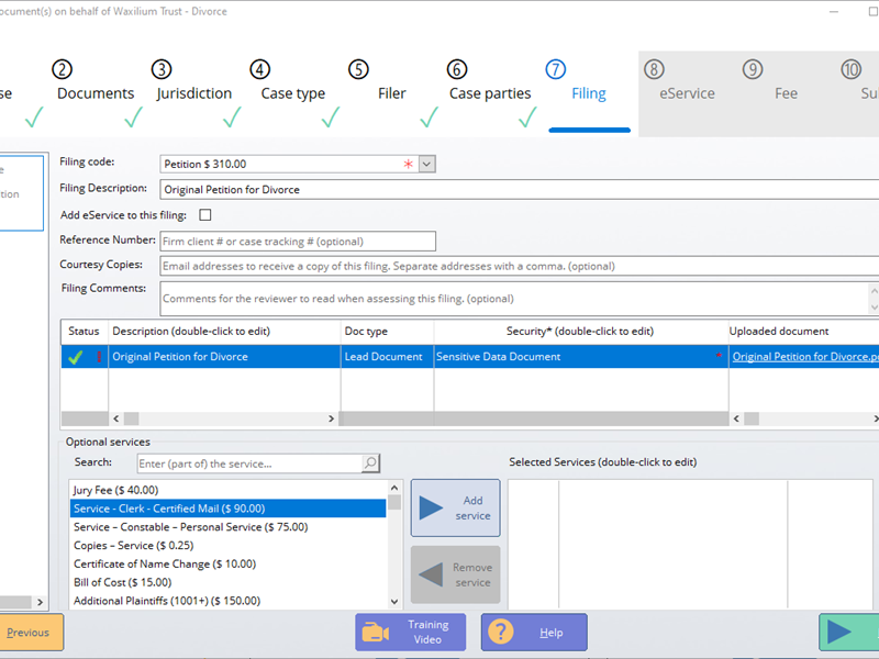 4. eFile Within Your TXdocs Account